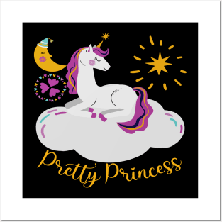 Cute Unicorn Design - Pretty Princess Posters and Art